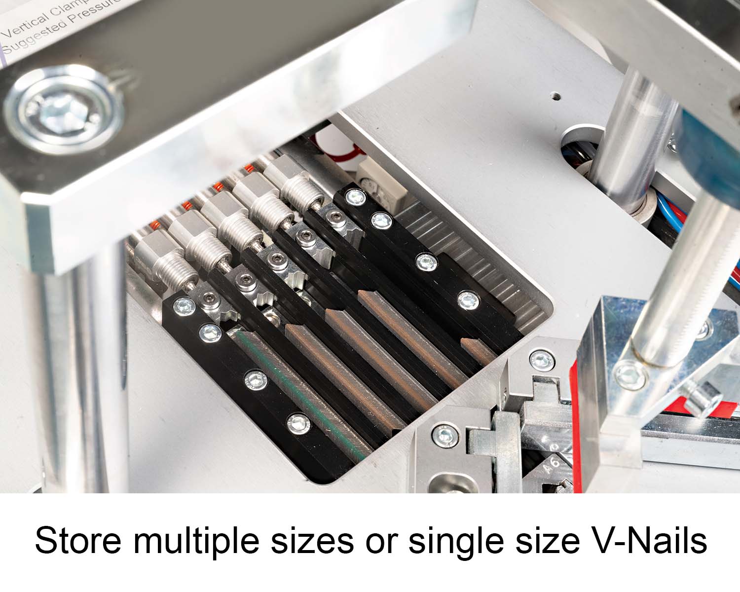 V-Channels can store multiple sizes or one common size for production uptime and productivity
