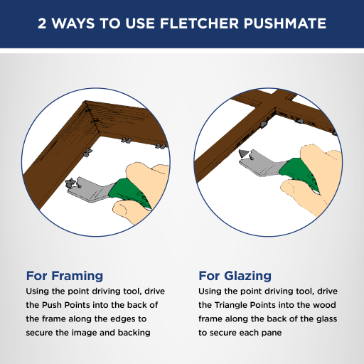 FLETCHER TERRY PUSHMATE PUSH POINT DRIVING TOOL POINTS FRAMING GLAZING FRAME 